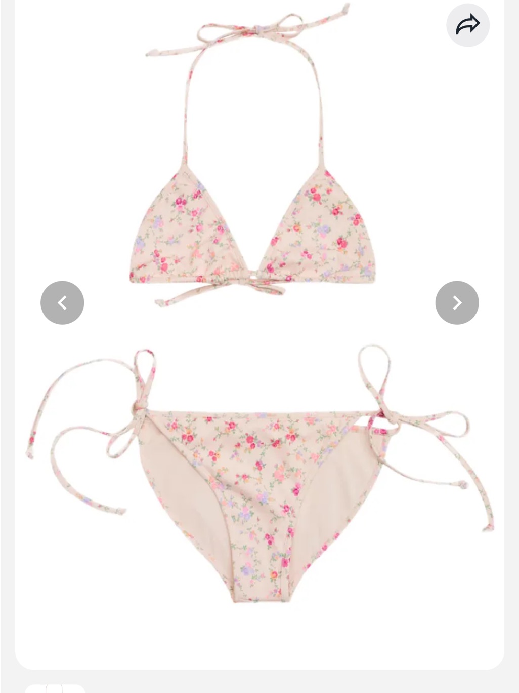 Loveshackfancy Girls Finnie Pink Floral Tie Bikini In Confetti Bloom